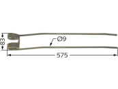 Pöttinger Schwaderzinken 575 x 83 x 9 mm außen weiß, für Eurotop, Top 42, 420, 421 N, 436.030 