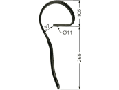 Rasspe Garezinken 370 x 8 mm gerade, kugelgestrahlt für Lemken, Rasspe 