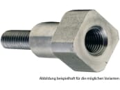 4-Kant-Adapterbolzen M 10 x 1,25 IG links, SW 19, für Toro TC 600 