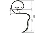 Rau Schnellflußzinken 560 x 10 mm mit Schar, RG00012144 