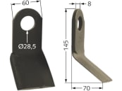 Sauerburger Schlegelmesser 145 x 60 x 8 mm für Vario–Arbeitswelle Mulchgerät WM, 10026 