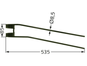 Schwaderzinken 535 x 85 x 8,5 mm für Stoll Kreiselschwader 