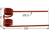 Pick-up Zinken 200 x 75 x 5,5 mm für Ladewagen/Presse Welger 