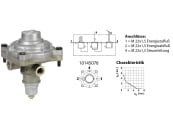 Wabco Anhängersteuerventil, 8 bar pneumatisch, Charakteristik 2, ohne Hebel, Austauschteil, für Einleitungs-Anhängersteuerventil, 471 200 110 7 