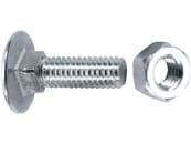 Flachrundschraube DIN 603 - 4.8 galvanisiert, mit Mutter 