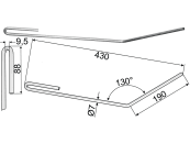 Striegelzinken 430 x 7 mm links für Amazone Saatstriegel 