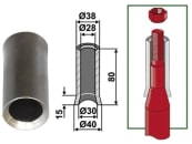 Industriehof® Einschweißbuchse Ø innen 30 mm; 28 mm, Ø außen 40 mm; 38 mm, 18100-9 