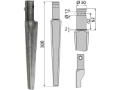 Industriehof® Kreiseleggenzinken links/rechts, 300 mm, Bohrung 12 mm für Pegoraro, RH-27 