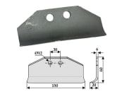 Industriehof® Schlegelmesser 60 x 150 x 6 mm, Bohrung 12 mm, für Humus, 63-HUM-03 