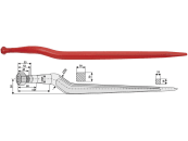 Industriehof® Frontladerzinken 820 mm, M 24 x 1,5, spitz, gekröpft, für Redrock, Zenz-Chief, 18827 