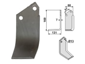 Industriehof® Fräsmesser links 169 x 80 x 7 mm, Bohrung 13 mm für Kuhn, KUH-29L 