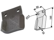 Industriehof® Schlegelmesser links/rechts 145 x 80 x 10 mm, Bohrung 13 mm, für Humus 