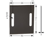 Industriehof® Abstreifer 110 x 90 x 3 mm, Bohrung 50 x 9 mm für Lely Packerwalzen, 51-L100 