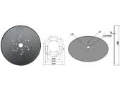 Industriehof® Hopfenscheibe gerade, 450 x 4 mm, LK 102 mm; 156 mm; 200 mm, ZB 78 mm, , für Union, 31-168FO-R580 