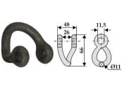 Industriehof® Schäkel gedreht, Bohrung 11,5 mm, für Ferri, Noremat, Schmidt, S.M.A., 63-ROU-71 