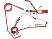 Industriehof® Striegelzinken 300 x 9 mm vorn links für Hassia Saatstriegel DKA, Eurodrill, Solitair; Lemken, 10.ST-LE-2 