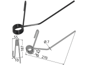 Striegelzinken 270 x 7 mm vorn für Sämaschine Pöttinger Aerosem, Vitasam; Rabe Ceria, Multidrill, Turbodrill 