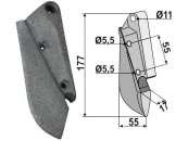 Industriehof® Säschar 177 x 55 mm für Hassia, 99.HA-04 