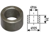 Industriehof® Buchse 16 x 4,5 mm, Ø innen 16 mm, Ø außen 25 mm, für M.E.A.A.T., 63-MEA-15 