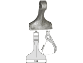 Industriehof® Hammerschlegel Arbeitsbreite 120 mm, Bohrung 25,5 mm, Einbaumaß 30 mm, für Agrimaster, 63-RM-70 