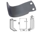 Industriehof® Fräsmesser links/rechts 205 x 80 x 7 mm, Bohrung 15 mm für Eberhardt 
