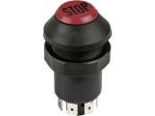 Herth + Buss Druckknopfschalter "Stop", 7 x Flachsteckanschluss 6,3 mm, 12 V 20 A; 24 V 10 A, 70 490 182 