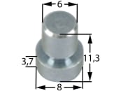 Scherbolzen Ø außen 6 mm; 8 mm für Messerkupplungen Rasentraktoren Ayp, Husqvarna, 10 St. 