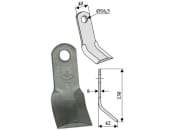 Industriehof® Y-Messer 130 x 40 x 8 mm, Bohrung 16,5 mm, für Kuhn, Nobili, Orsi, Vogel & Noot, Wiwexa, 63-NOB-16 