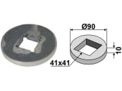 Industriehof® Vorschweißring gerade, für Vierkantwelle 40 x 40 mm, 31-0074 