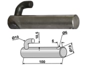 Industriehof® Bolzen 100 x 19 mm, Bohrung 6 mm für Spraglese-Mica, 63-SPR-52 