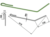 Striegelzinken 415 x 9 mm kurz für Amazone Saatstriegel 