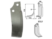 Industriehof® Fräsmesser rechts 170 x 60 x 6 mm, Bohrung 12,5 mm für Sicma ZL/L, SIM-04R 