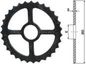 Industriehof® Sternring Ø 530 mm, 120 mm, 18,0 mm, Sphäroguss (GGG60), für universal, 311-535 