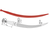 Industriehof® Frontladerzinken 760 mm, M 22 x 1,5, spitz, gebogen, für Bressel, 18782 