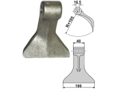 Industriehof® Hammerschlegel Arbeitsbreite 100 mm, Bohrung 16,5 mm, Einbaumaß 40 mm, für Agrimaster, 63-RM-64 