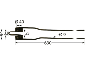 Schwaderzinken 630 x 94 x 9 mm für Deutz-Fahr, PZ Zweegers, Vicon Kreiselschwader 