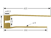 Kreiselheuerzinken links/rechts 405 x 111 x 9 mm für Vicon Kreiselheuer Fanex 400, 500, 600 730 ab Bj. 1987 