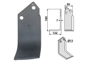 Industriehof® Fräsmesser rechts 180 x 80 x 7 mm, Bohrung 13 mm für Howard, HOW-31R 