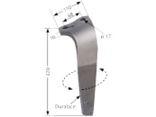 Industriehof® Kreiseleggenzinken links/rechts Duraface-Beschichtung 110 x 320 x 16 mm, Bohrung 17 mm für Kuhn 