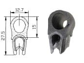 Dichtungsprofil Spezial für Case IH Scheiben der Serie 33 und 40 mit 5 – 6 mm Stärke, Klemmbereich 5 – 6 mm 