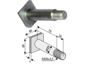 Industriehof® Gewindebolzen M 20 x 2,5 x 99 für Kuhn, Nobili, Vogel & Noot, 63-KUH-900 