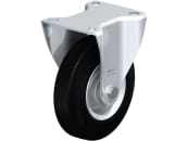 Blickle® Bockrolle "B-V 125R" Rad 125 x 37,5 mm, Höhe 150 mm, Tragkraft 100 kg, Standard-Vollgummi, Stahlblechfelge mit Rollenlager 