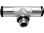 Rohrverbinder "T-ES SV" T-Form, lösbar, 360° drehbar, mit Einschraubgewinde, für Polyamidrohr 