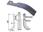 Industriehof® Fräsmesser links/rechts 230 x 40 x 6 mm, Bohrung 10,5 mm für universal 