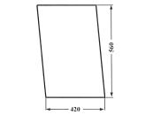 Seitenscheibe, klar, hinten, schiebbar, für Fritzmeier - Verdeck M711 und M771, Kabine M 711 (Verdeck); M 771 (Verdeck) 