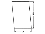 Seitenscheibe, 642 x 420 x 5 mm, klar, links/rechts, schiebbar, für Deutz-Fahr 6006, 7006, 8006, 10006 - Kabine Fritzmeier Europa 8102, Fritzmeier - Verdecke M711 und 771, Kabine Fritzmeier Europa 8102 