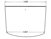 Frontscheibe, klar, , schiebbar, für Dieteg Verdeck F, FP, FPK 8000, Kabine F; FP; FPK 8000 