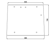 Frontscheibe, grün, für Eicher VAC 656, 666, 680, Kabine Lochmann 