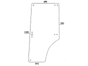 Türscheibe, klar, links/rechts, für Zetor 7000, 8000, 9000, 10000, Kabine UR 3 