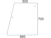 Seitenscheibe, klar, vorn rechts, für Steyr 8000, Kabine SK-1; SK-2 